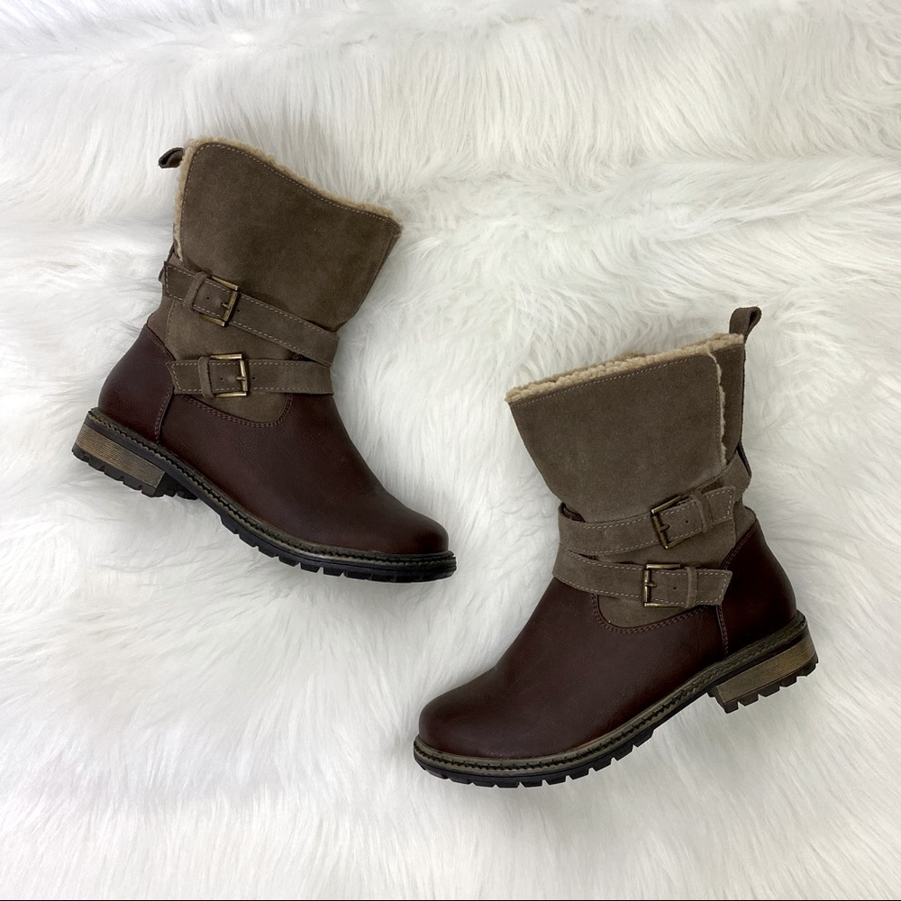 American Eagle Faux Fur Lined Brown Bootie